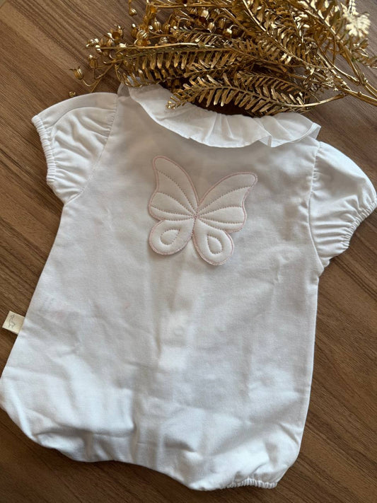 PAGLIACCETTO BUTTERFLY BIANCO E ROSA BABY GI