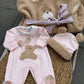 Coordinato nascita TEDDY ROSA/TABACCO MARLÙ