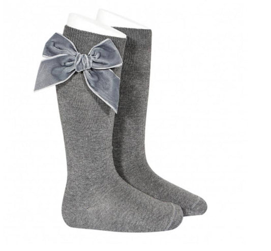 Calzini FIOCCO IN VELLUTO CONDOR GRIGIO