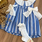 Abitino BLU E BIANCO CON FIOCCHI DEL SUR