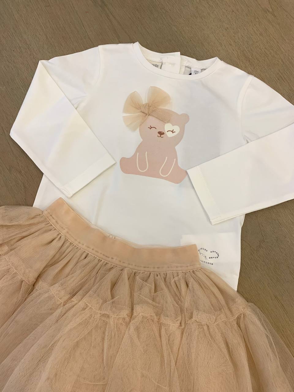 Gonna Tulle e T-SHIRT CHAMPAGNE SARABANDA