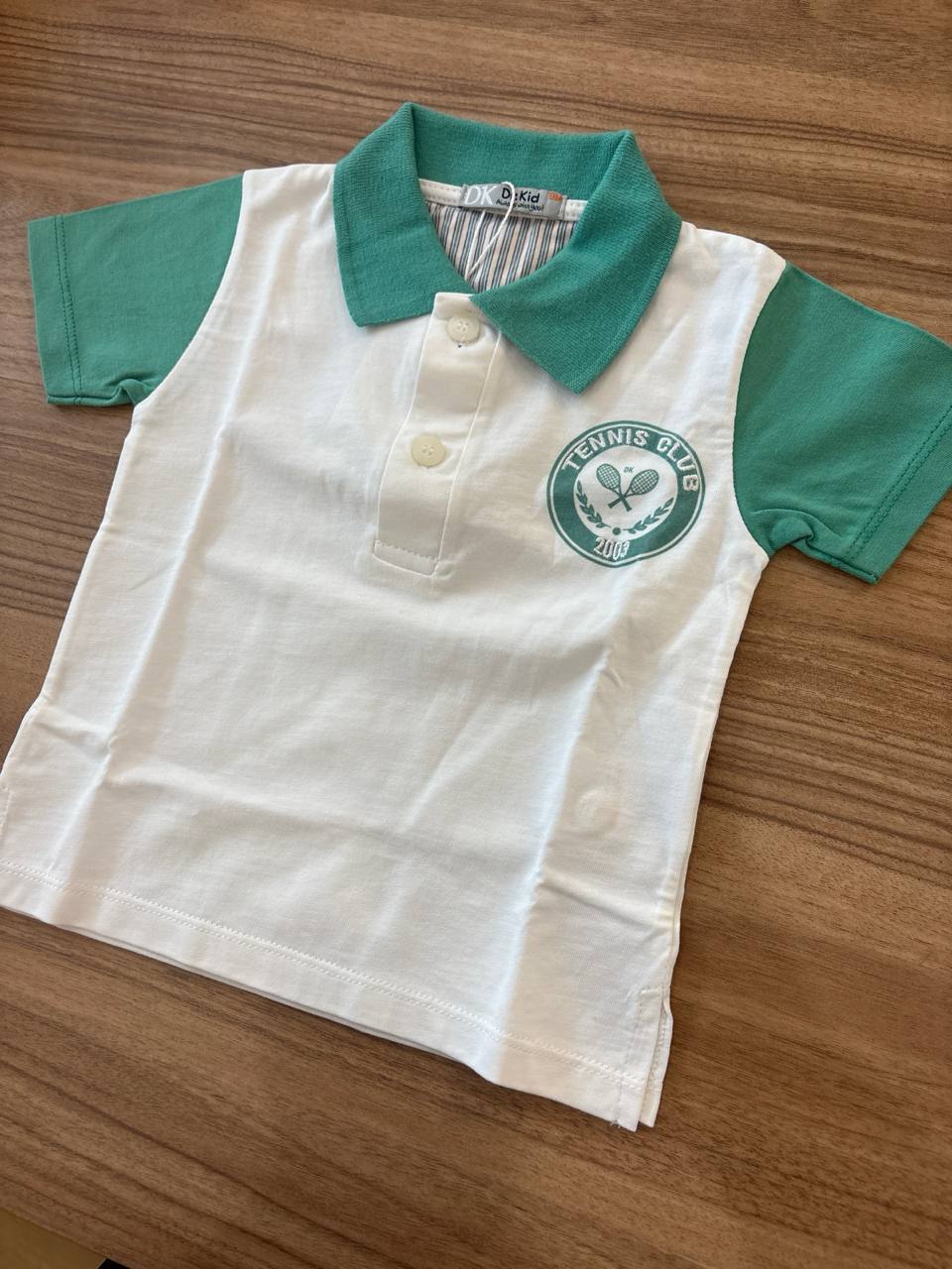 Polo VERDE E BIANCO DR KID