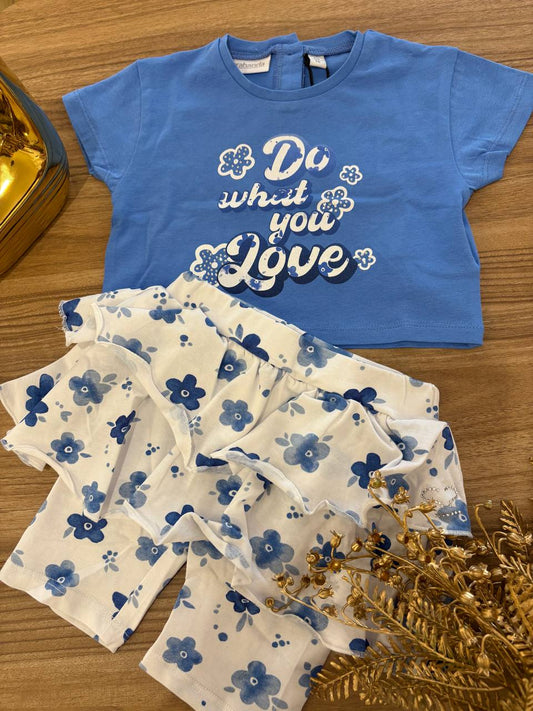 Completo AZZURRO FIORI SARABANDA