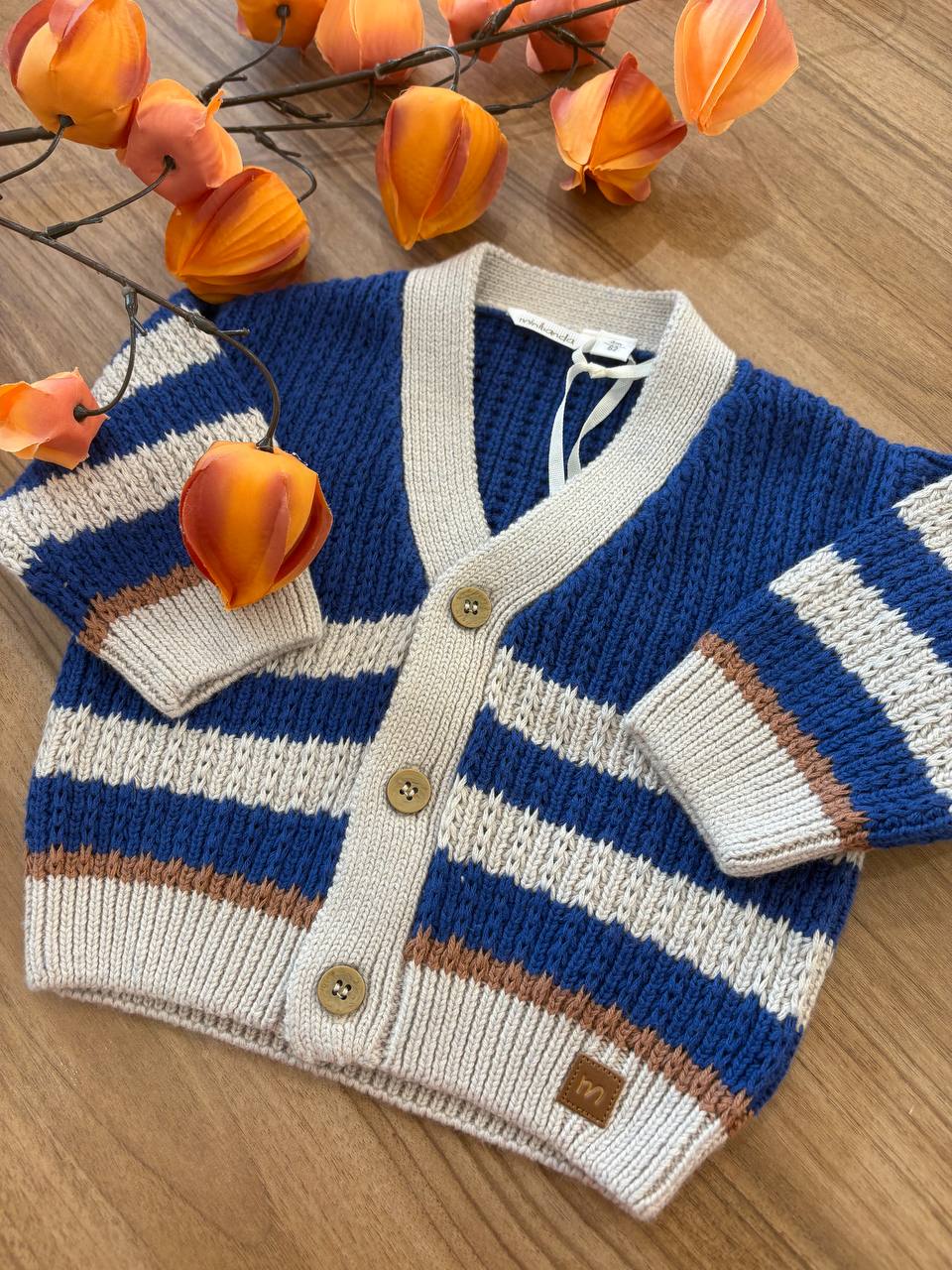 Cardigan RIGHE BLU MINIBANDA