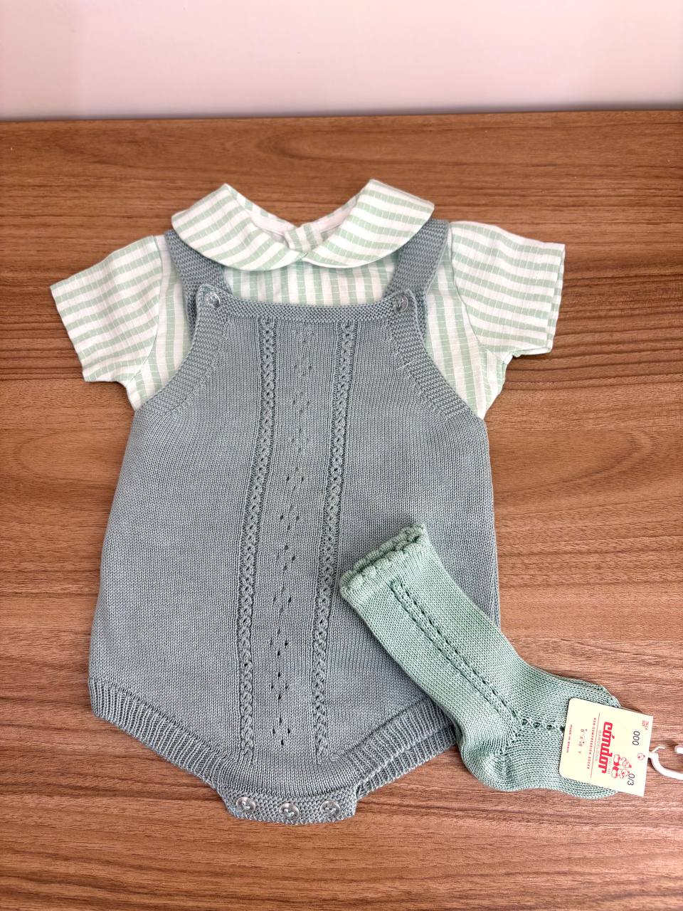 PAGLIACCETTO A RIGHE VERDE SALVIA BABY FASHION