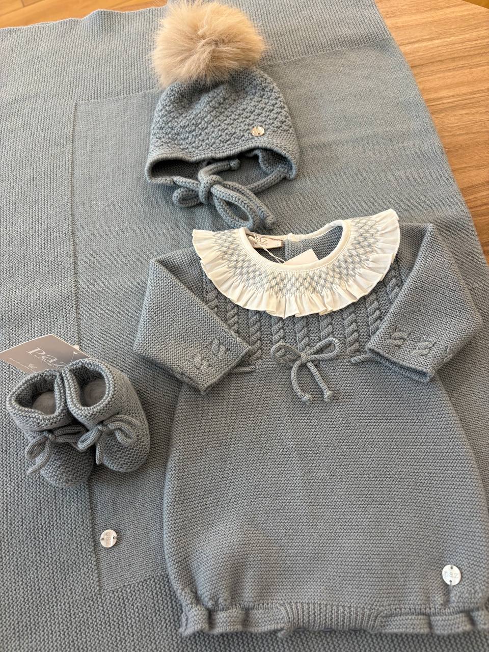 Coordinato ELEGANZA TRICOT AZZURRO Paz Rodriguez