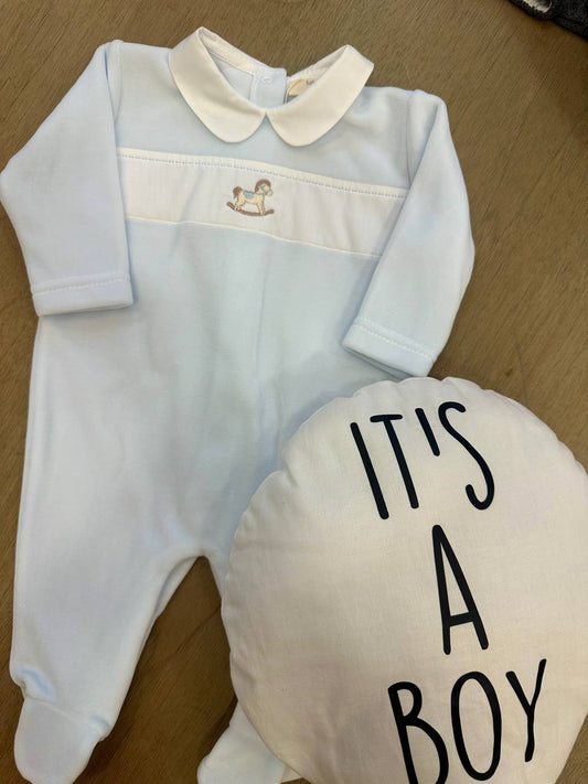 Tutina celeste CAVALLO A DONDOLO BABY GI