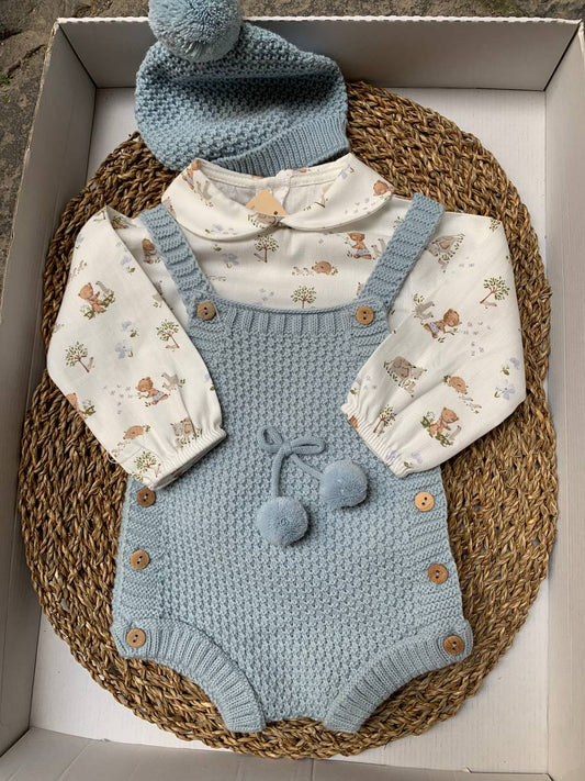 Pagliaccetto SAFARI azzurro polvere BABY FASHION