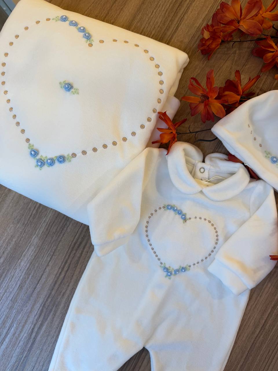 Coordinato "CUORE DI ROSELLINE"BISOU