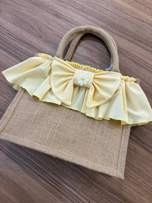 Borsa GIALLO CON FIORI NUNÙ