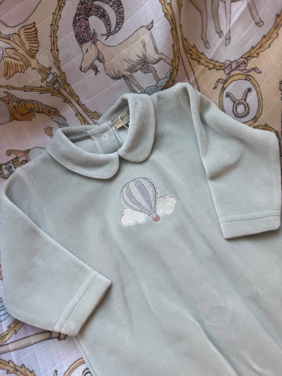 Tutina CINIGLIA MONGOLFIERA VERDE SALVIA BABY GI