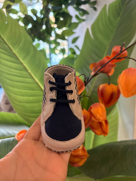 Scarpe PIED DE POULE BEIGE E BLU GENTLEMAN