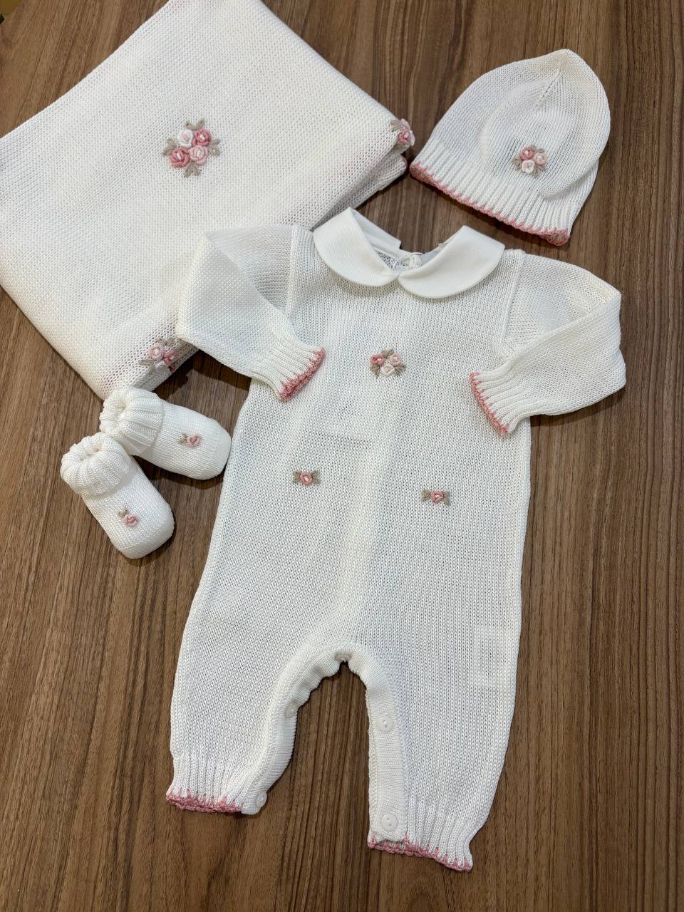 Coordinato nascita ROSELLINE LATTE E ROSA AURORA