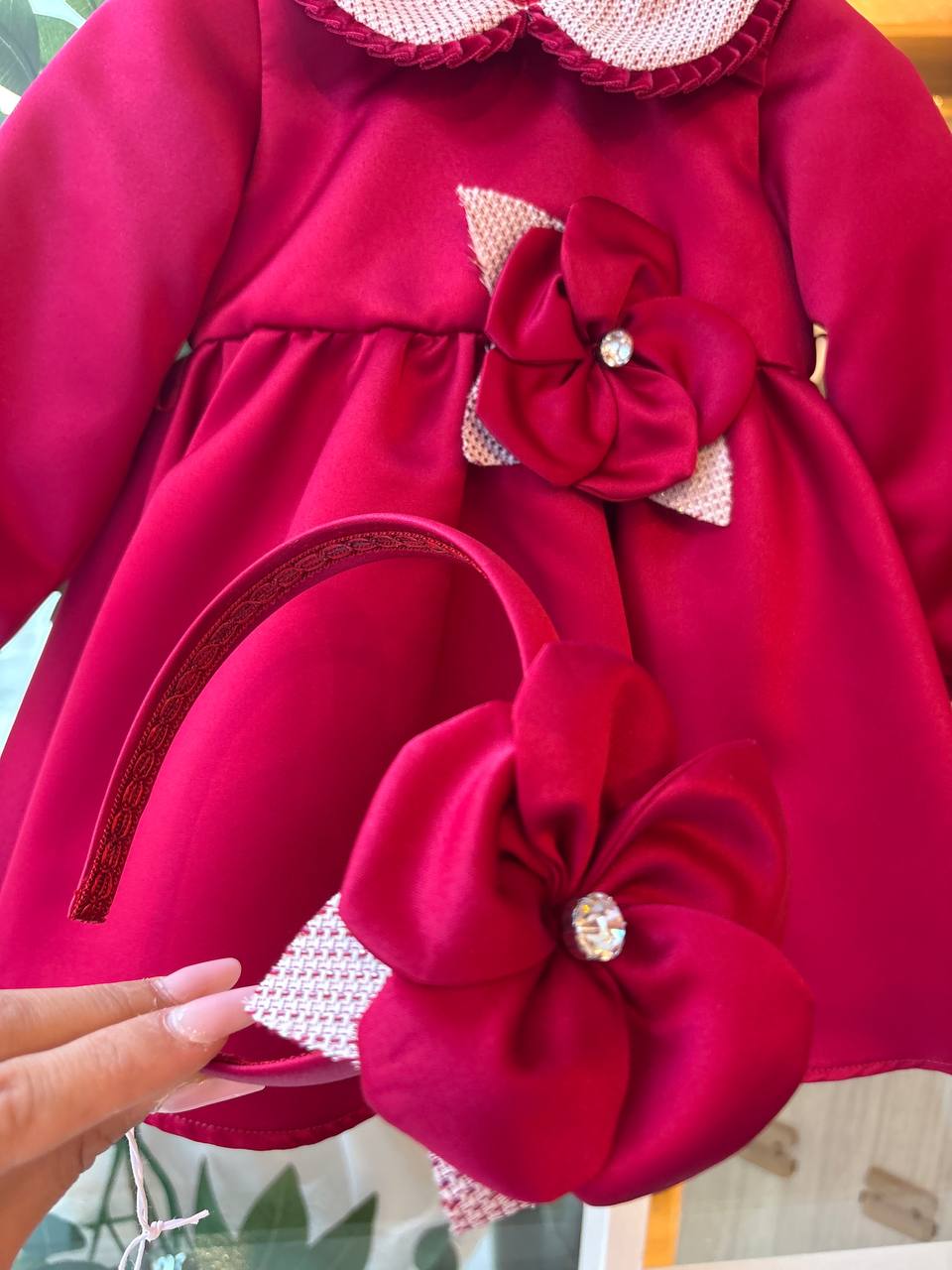 CERCHIETTO ROSSO CON FIORE AMBARABÀ