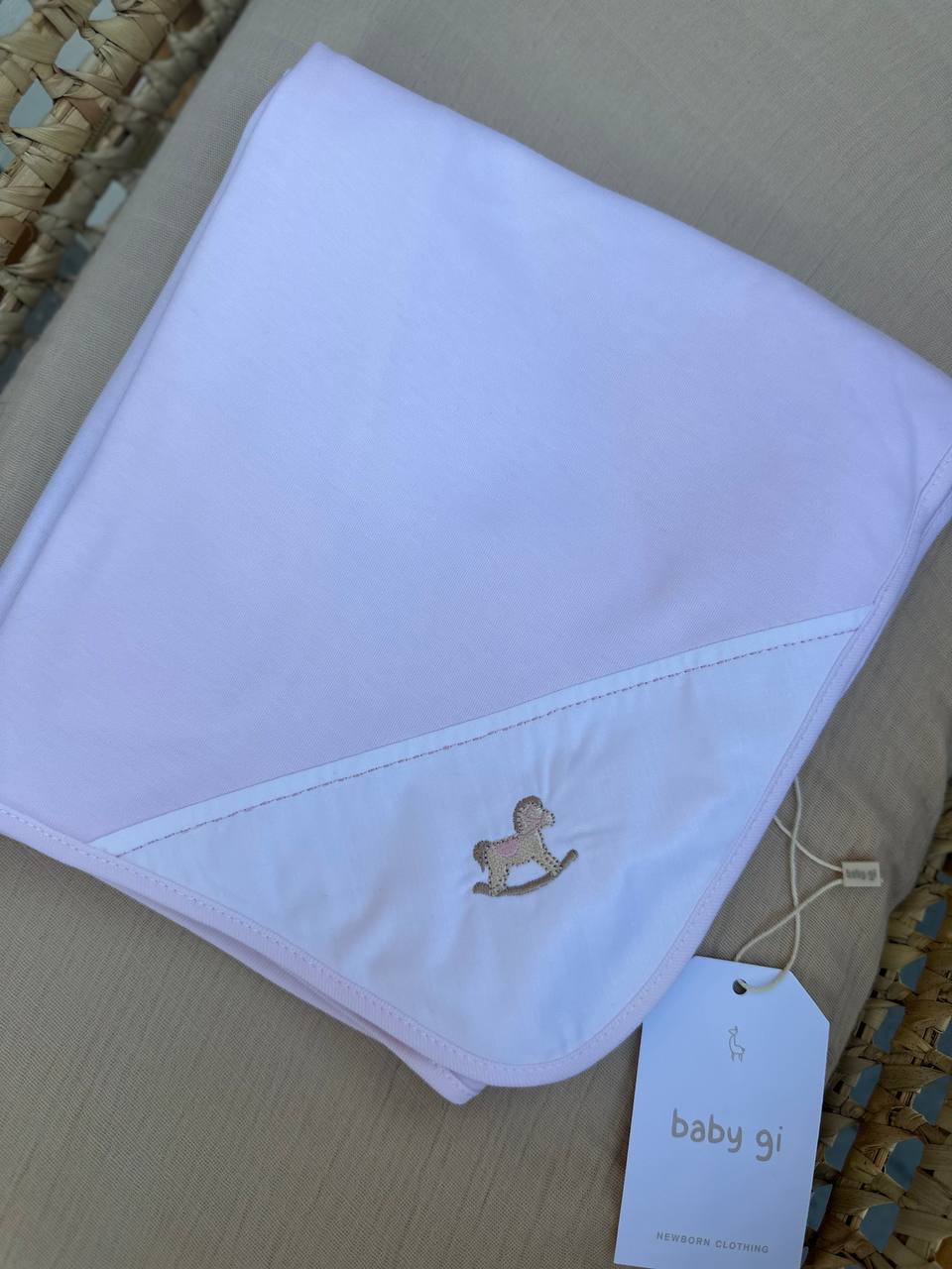 Mussola ROSA CAVALLO A DONDOLO BABY GI