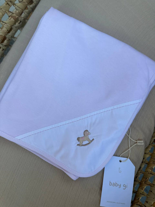 Mussola ROSA CAVALLO A DONDOLO BABY GI