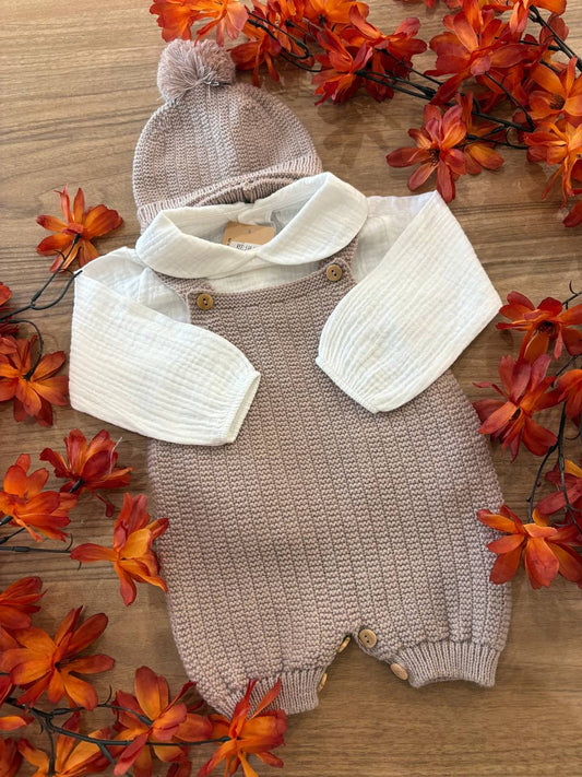 Salopette CON Cappellino BEIGE BABY FASHION