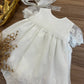 Abito Battesimale bianco RICAMI FIORI NISERET