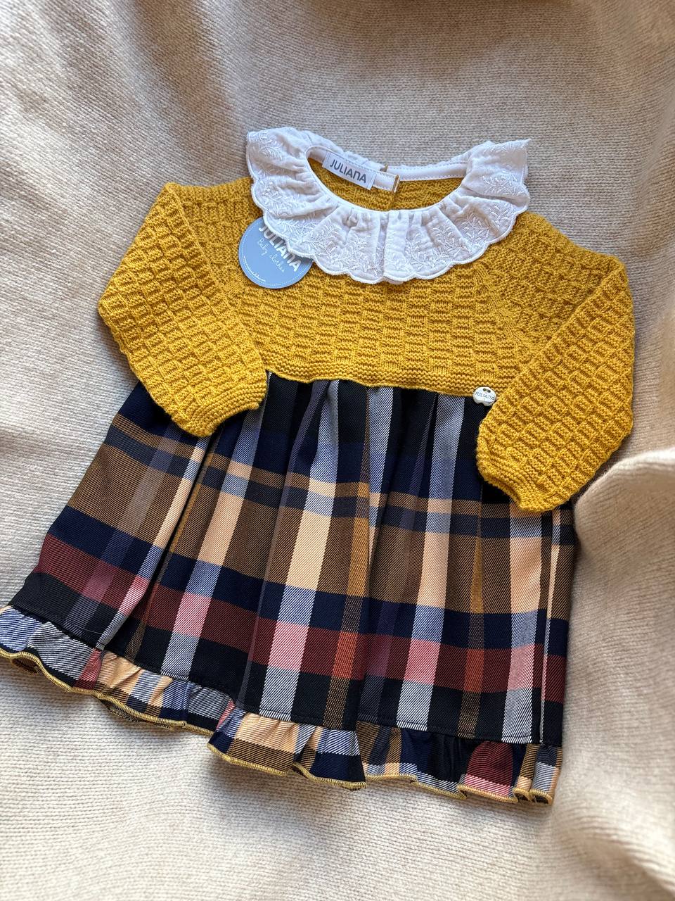 Abito CON CORPINO IN MAGLIA E GONNA A QUADRI JULIANA