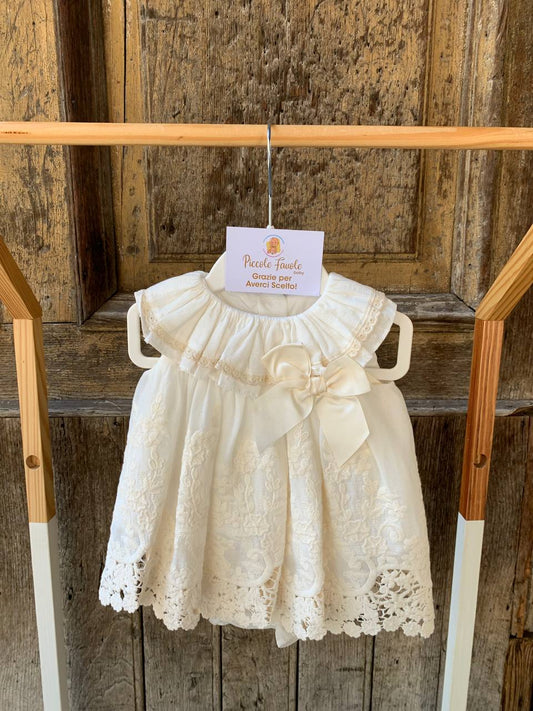 Abito Pizzo San Gallo Cream Valentina bebès