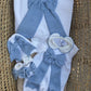 Coordinato FIOCCO DI LATTE AZZURRO