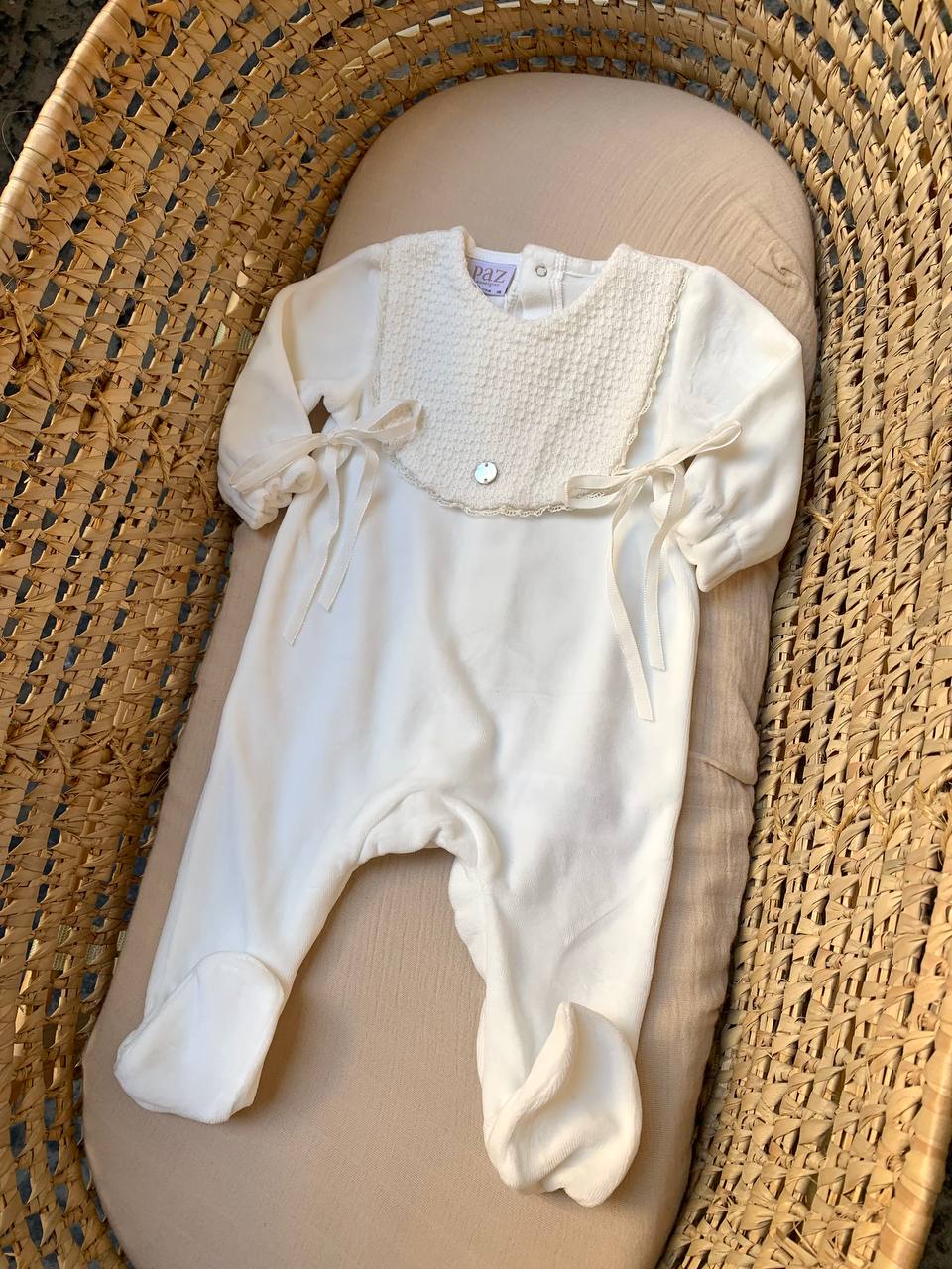 Tutina in ciniglia crema PAZ RODRIGUEZ