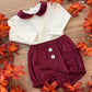 Body CON CULOTTE IN VELLUTO BORDEAUX CALAMARO