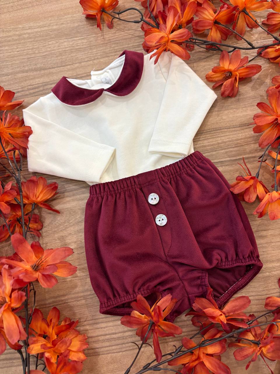 Body CON CULOTTE IN VELLUTO BORDEAUX CALAMARO