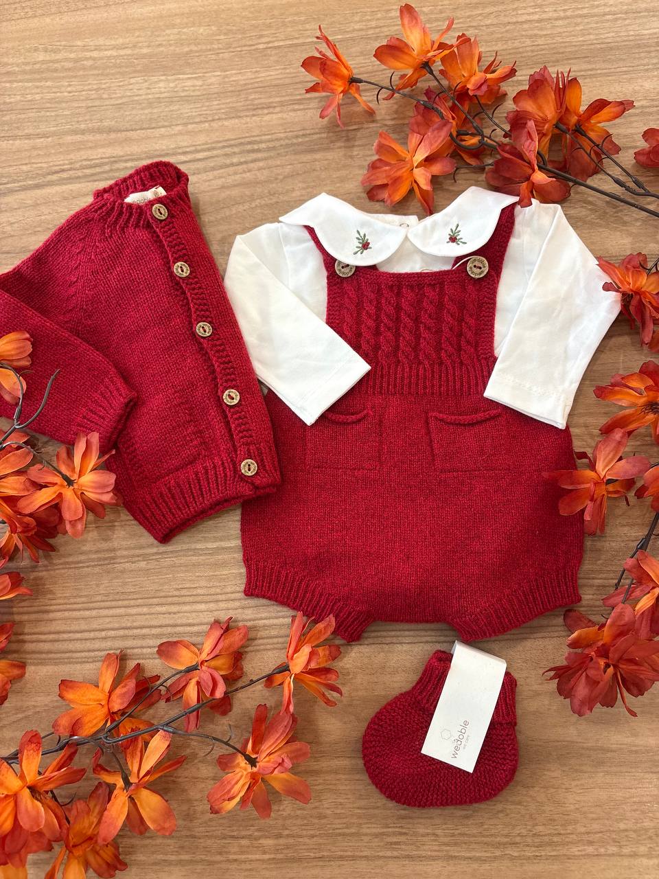 Coordinato BACCHE ROSSO WEDOBLE