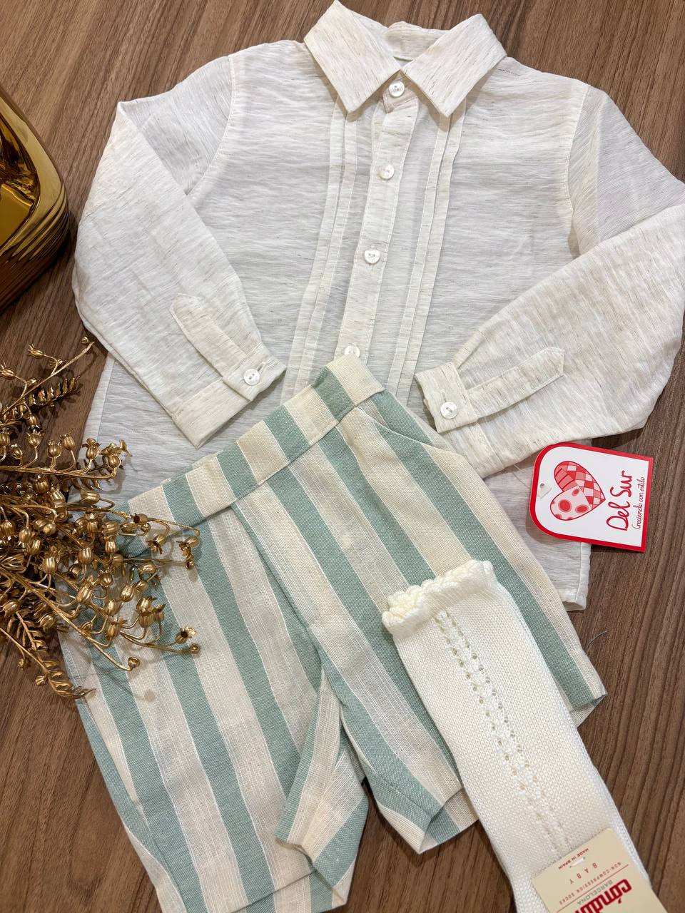 Completo A RIGHE VERDE ACQUA DEL SUR