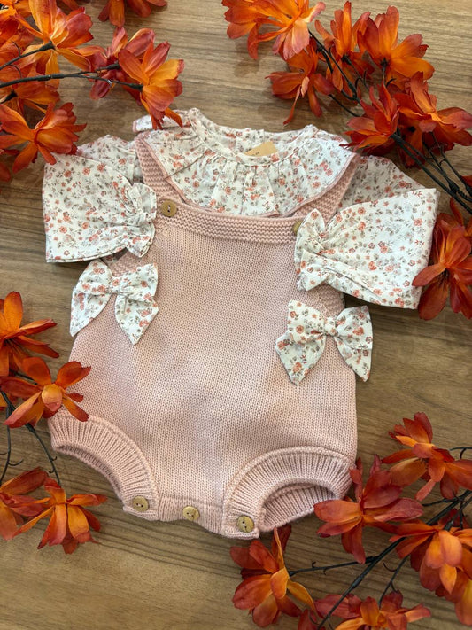 Salopette FIORI E FIOCCHETTI ROSA BABY FASHION