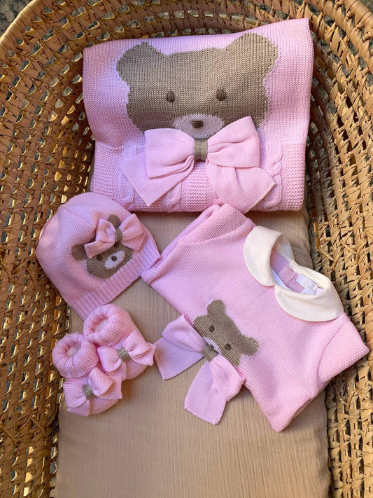 Coordinato rosa FIOCCO D'ORSO