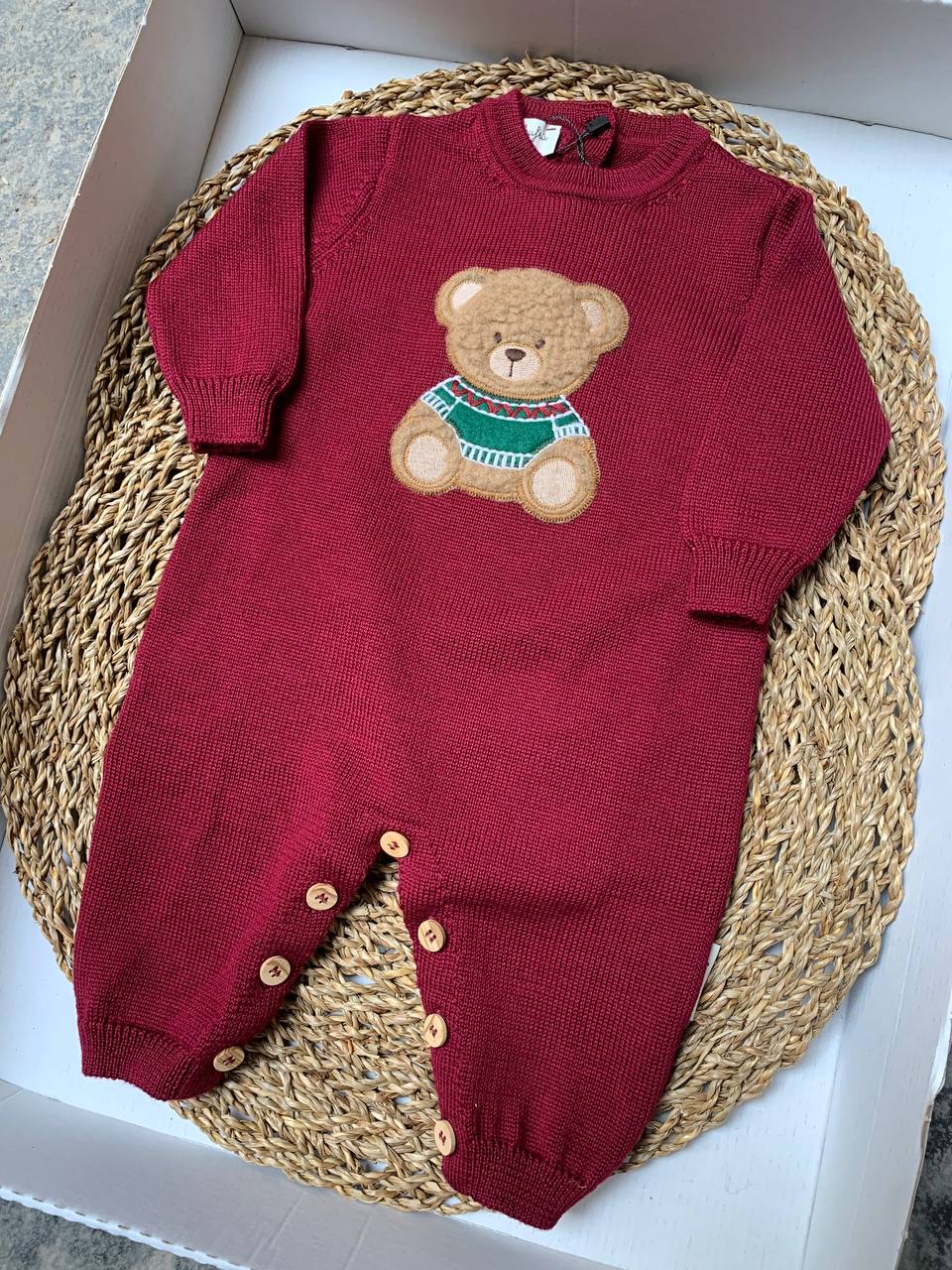 Tutina TEDDY Borgogna NANNAFRUFRÙ