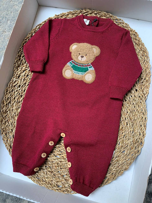 Tutina TEDDY Borgogna NANNAFRUFRÙ