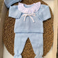 Tutina spezzata celeste con FIOCCO BABY FASHION