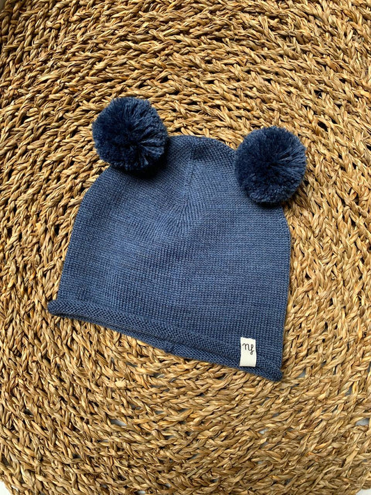 Cappellino POMPON BLU NANNAFRUFRÙ
