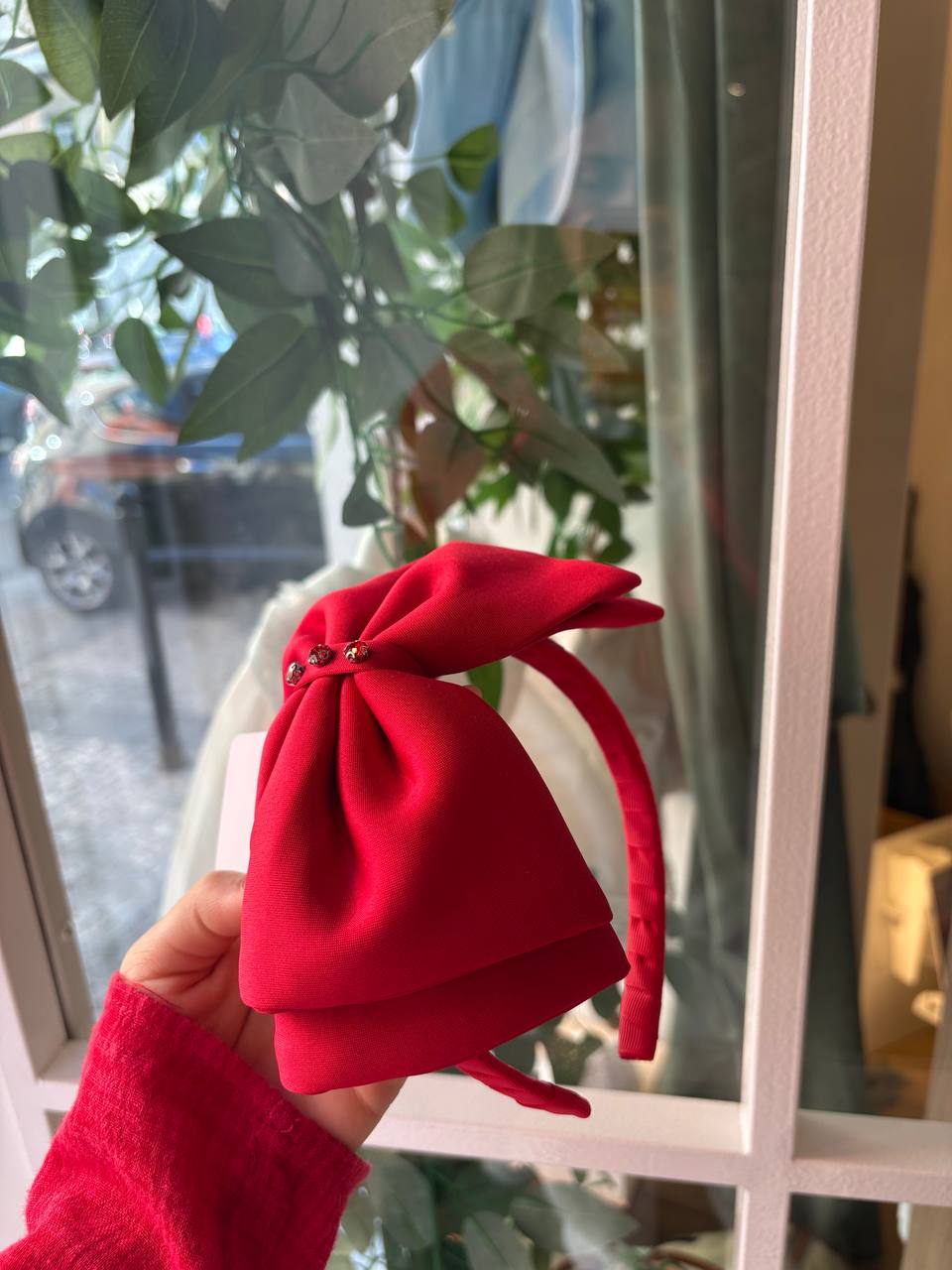 CERCHIETTO FIOCCO ROSSO DAGA