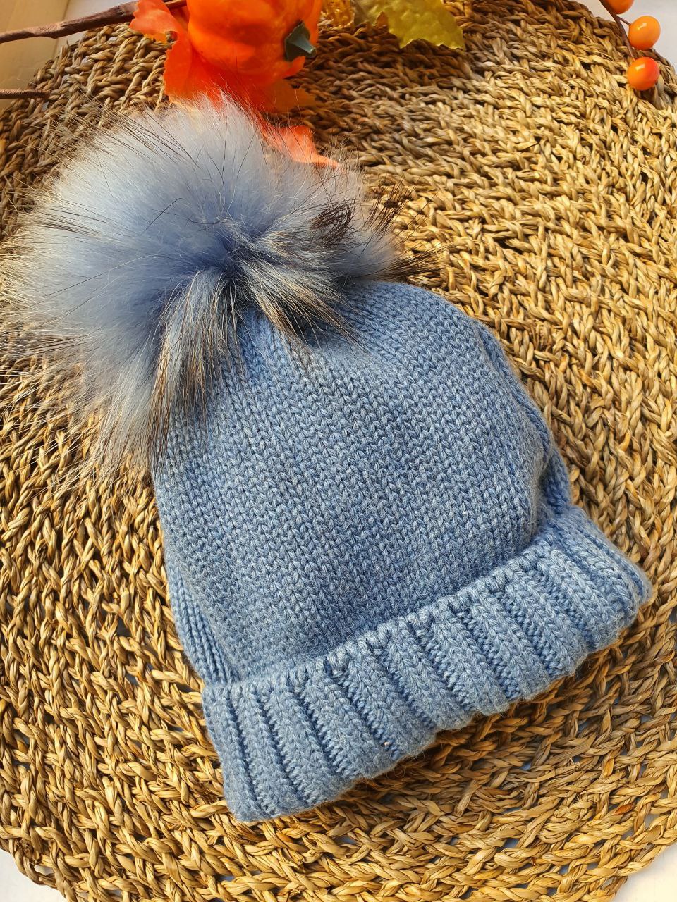 Cappello PON PON BLU AVION