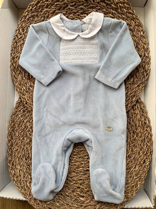 Tutina CINIGLIA CELESTE PUNTO SMOCK MARTINARANDA