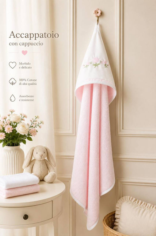 Accappatoio TRIANGOLO ROSA PAPPA&LATTE