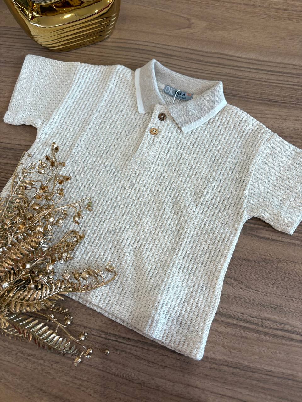 Polo TRAFORATA BEIGE DR KID