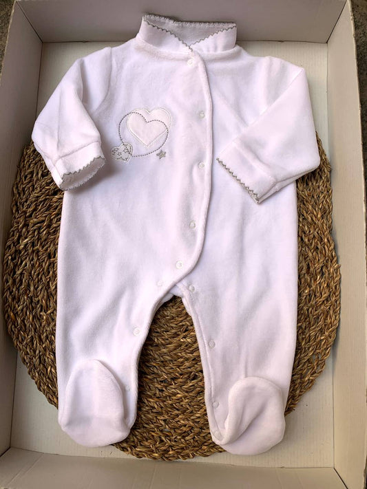 Tutina CUORICINI BIANCA BABY FASHION