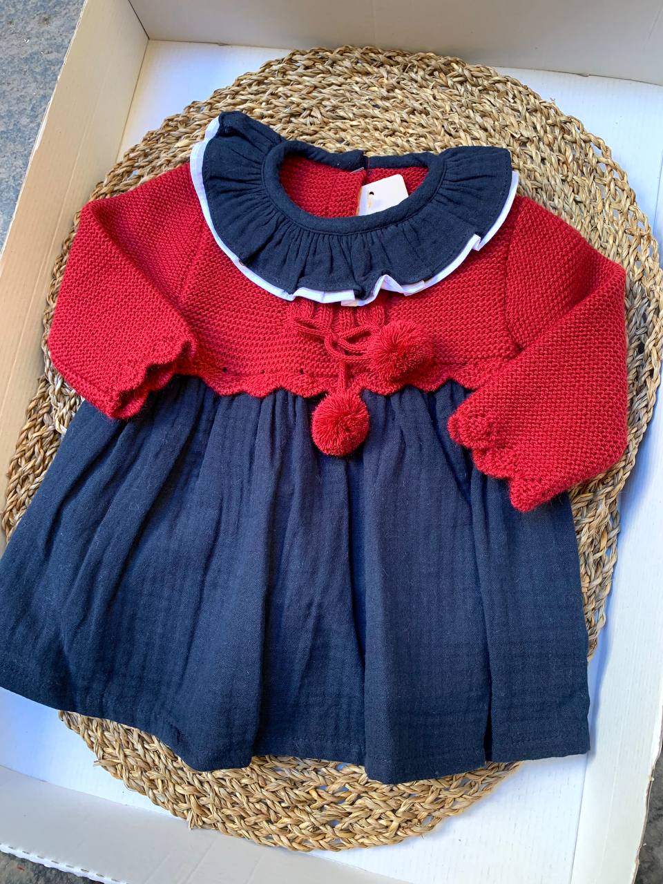 Abitino TRECCIA CON POMPON BABY FASHION