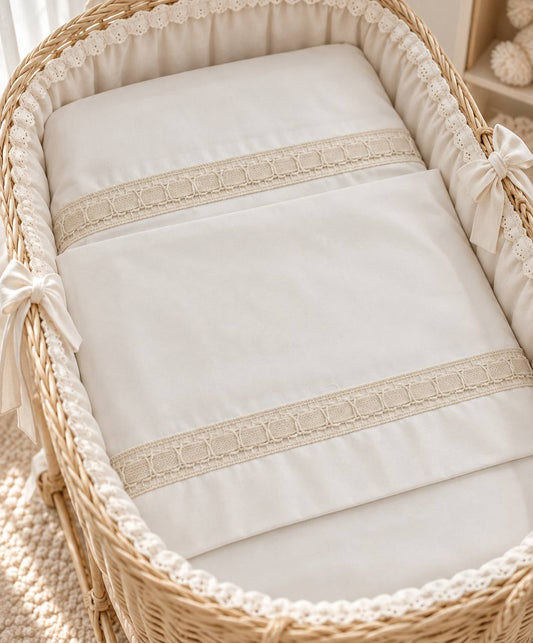 LENZUOLINO CULLA RICAMO D'ELEGANZA PANNA PAPPA&LATTE