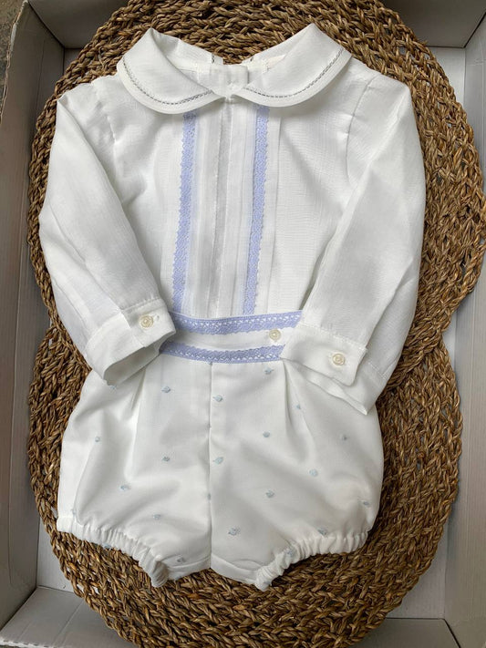 Abito Battesimale BIANCO E AZZURRO CHARO