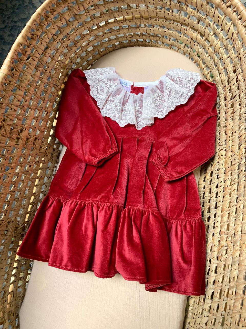 Abitino in velluto rosso Juliana