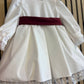 Abito PANNA CON FASCIA BORDEAUX GUGU GAGA
