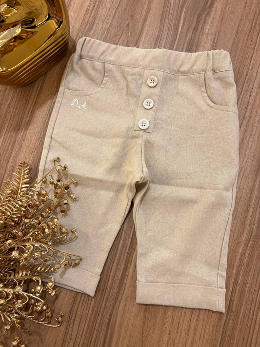 Pantalone IN LINO BEIGE DANIELE ALESSANDRINI