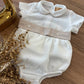 PAGLIACCETTO BIANCO E BEIGE PICCOLINA
