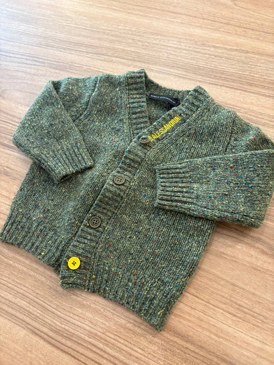 Cardigan VERDE MELANGE DANIELE ALESSANDRINI